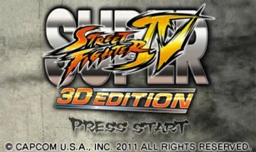 Super Street Fighter IV - 3D Edition (Japan) screen shot title